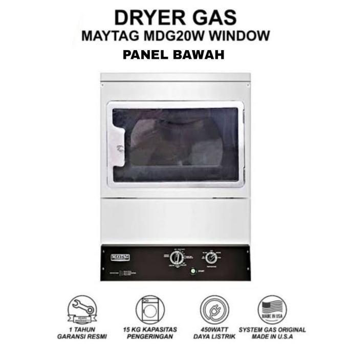 DRYER MAYTAG MDG 20 KACA PANEL BAWAH