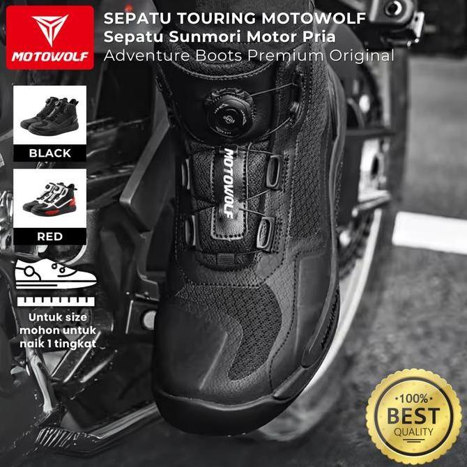 Sepatu Touring Motowolf Sepatu Sunmori Motor Pria Adventure Boots