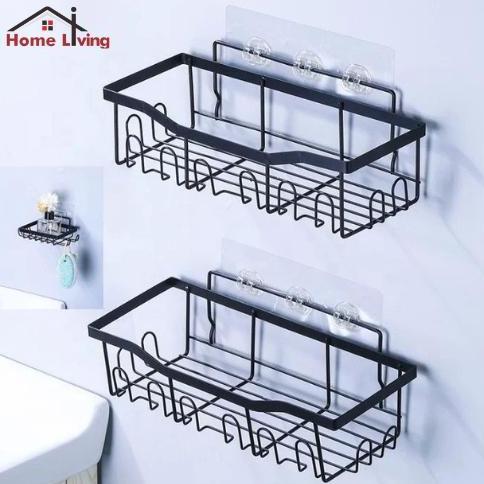 Hl Rak Tempel Dinding Rak Persegi Jumbo Tanpa Bor Rak Gantung BesiAntiKarat Baru