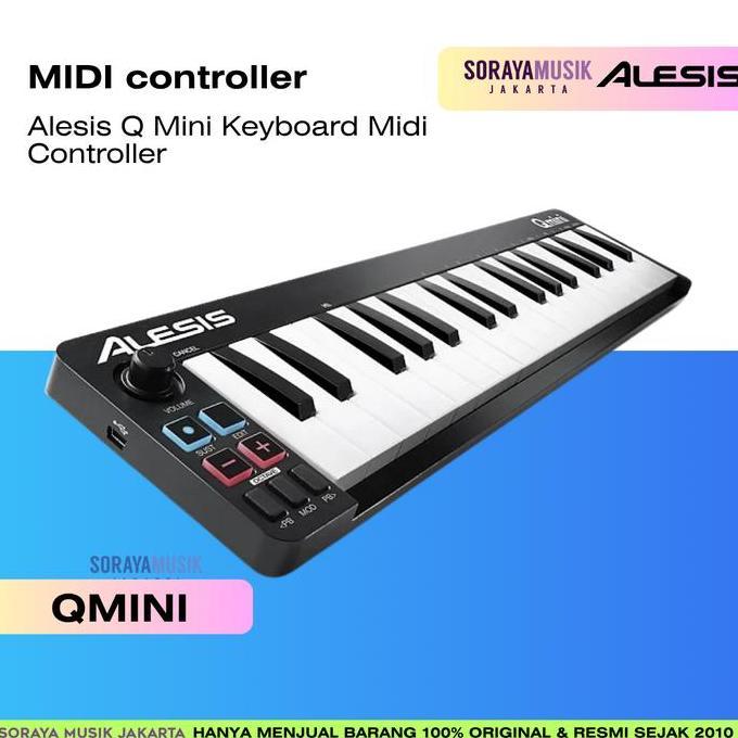 TERBARU ALESIS Q MINI KEYBOARD MIDI CONTROLLER