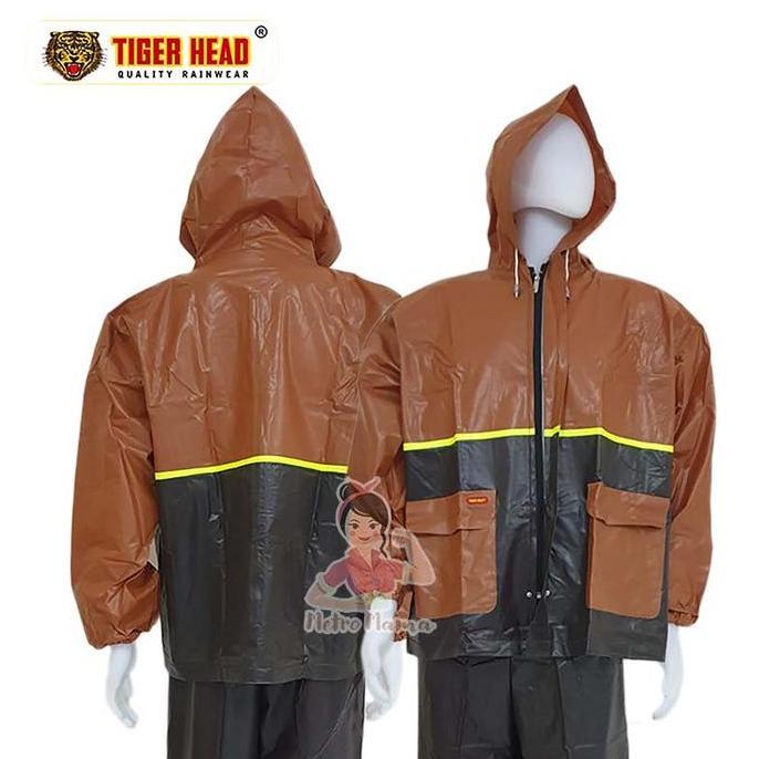 Jas hujan TIGER HEAD 68208 68282  ORIGINAL Ada Kantong Jaket Celana