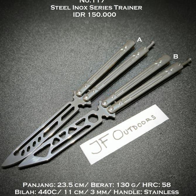 Pisau Balisong Trainer Tumpul Steel Inox Steel Series Pro Co