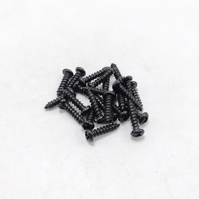 100Pc Skrup Hitam Kepala Bulat Ph 6X12 Mm P.S312 Screw Sekrup Doff Harga Khusus