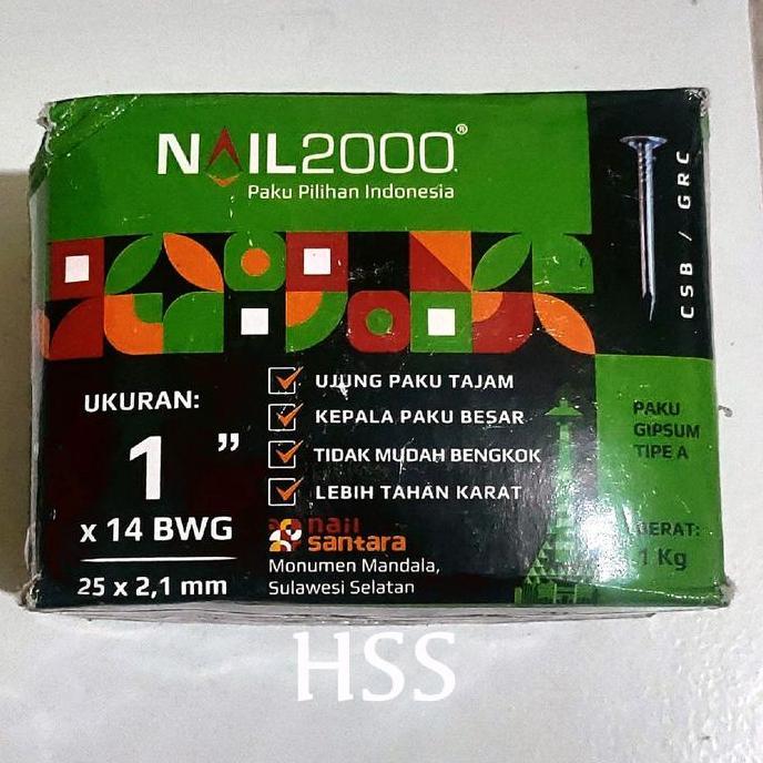 Paku Csb Grc Nail 2000 Paku Nail2000 Calsiboard Kalsiboard , Paku Plafon Full 1Kg Best Seller