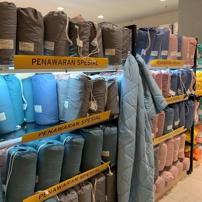 Informa Selimut Bedcover Marshmallow Blanket Bed Cover Polos Travel KS