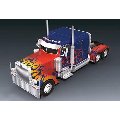 DIY Papercraft Lembar Kertas Pola Kendaraan Optimus Prime Model Truk (Kertas)