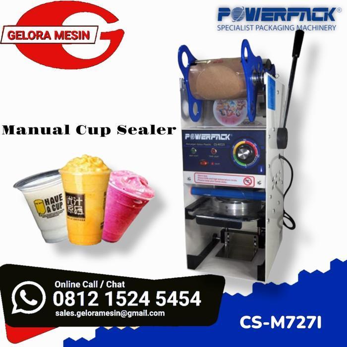 CS-M727I Mesin Cup Sealer Penyegel Plastik Manual POWERPACK