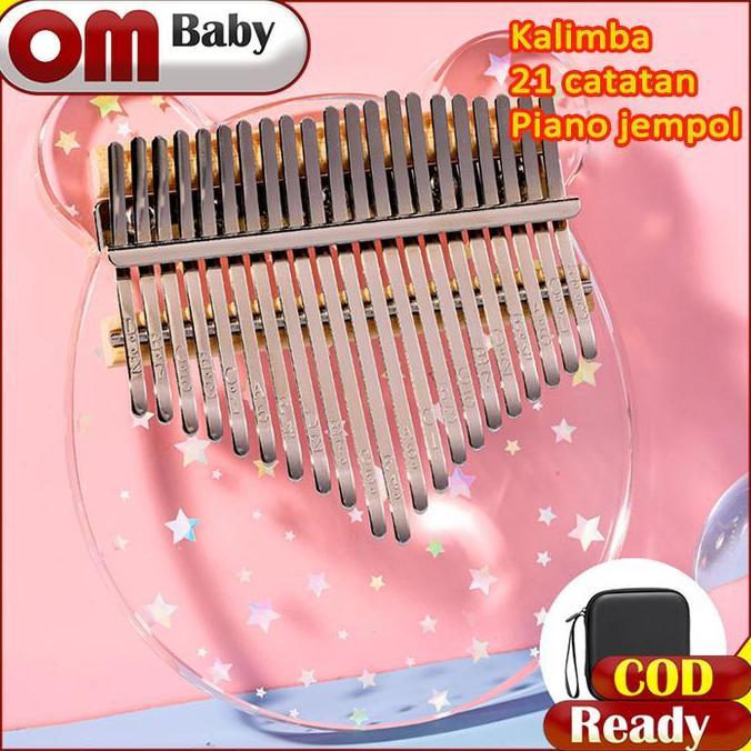 TERBARU READYKALIMBA 21 KEY PIANO JARI ALAT MUSIK THUMB PIANO KAYU PIANO JEMPOL AKRILIK KOTAK PIANO 