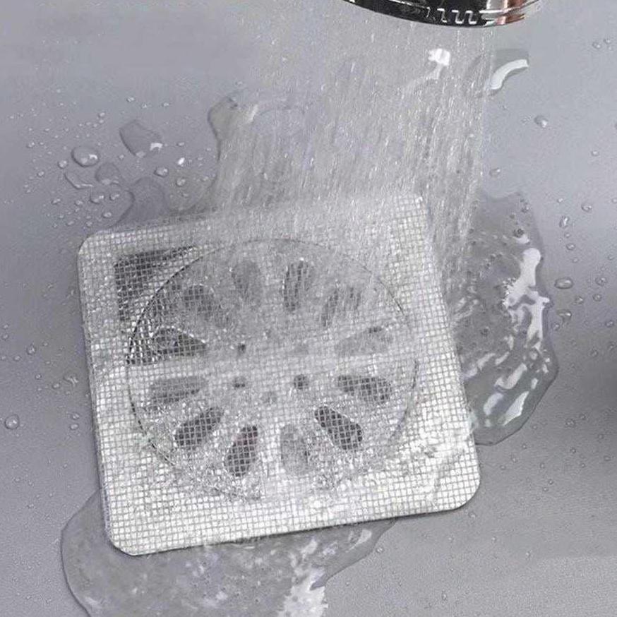 Neatly - 10 Pcs Stiker Saringan Penutup Lubang Saluran Pembuangan Air Floor Drain Wastafel Bak Cuci 