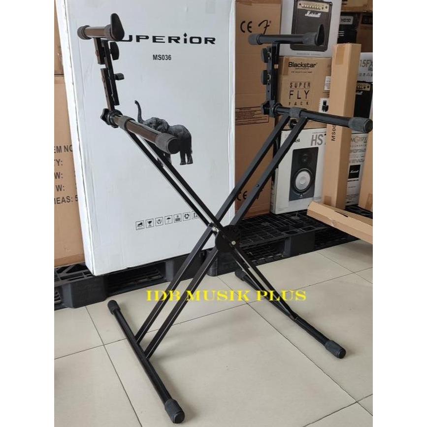 TERBARU STAND KEYBOARD 2 SUSUN SUPERIOR MS036 MS 036 KEYBOARD STAND DOUBLE ORINAL