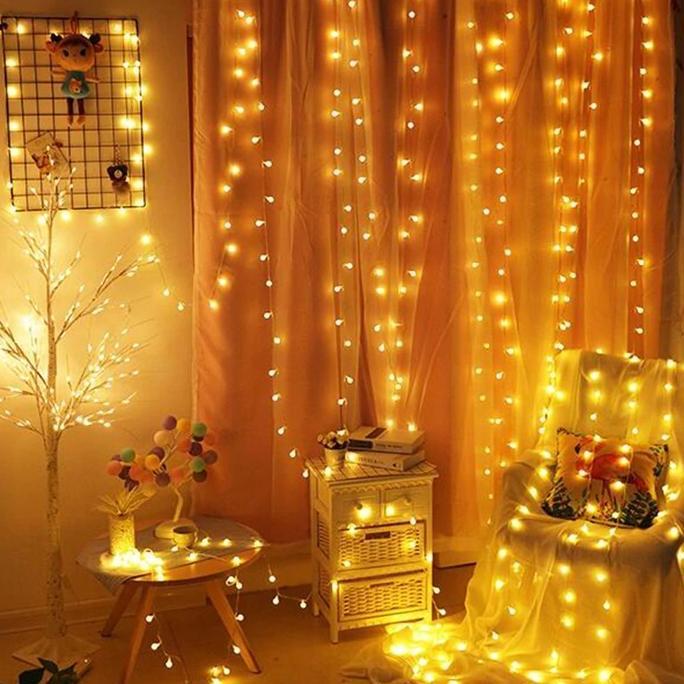 lampu hias taman lampu jaring dekorasi taman 8 mode lampu outdoor jala