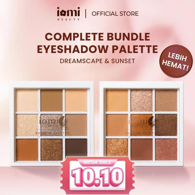 GRATIS ONGKIR - IOMI Special Bundle 2pcs Eyeshadow Palette (Dreamscape & Sunset)