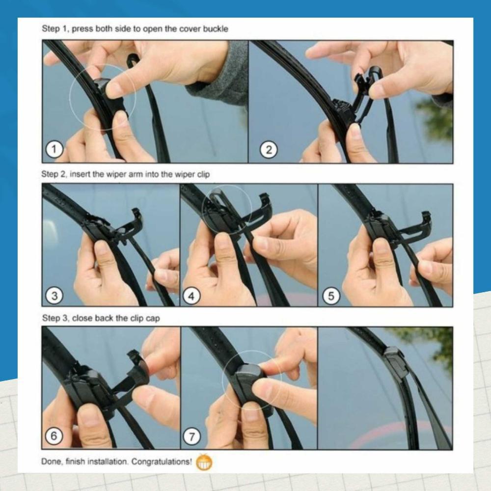 terbaru ( bergaransi ) wiper mobil frameless suzuki katana sepasang isi 2 pcs kanan kiri | wiper kac