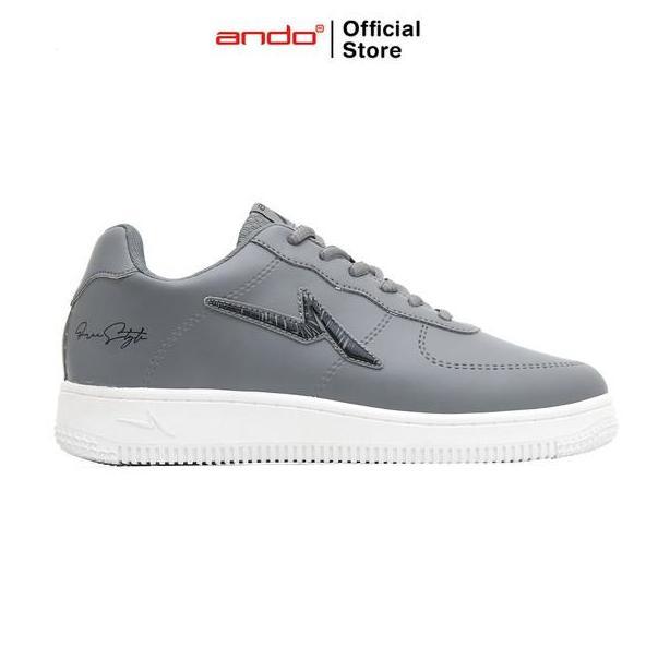 Ando Official Sepatu Sneakers Curtiz Duo Pria Dewasa - Abu-Abu/Hitam