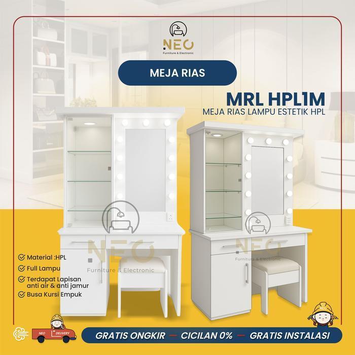 NEO - MEJA RIAS LAMPU ESTETIK HPL 1M MEJA RIAS LED MINIMALIS MEJA RIAS AESTHETIC MEJA RIAS LAMPU MEJ