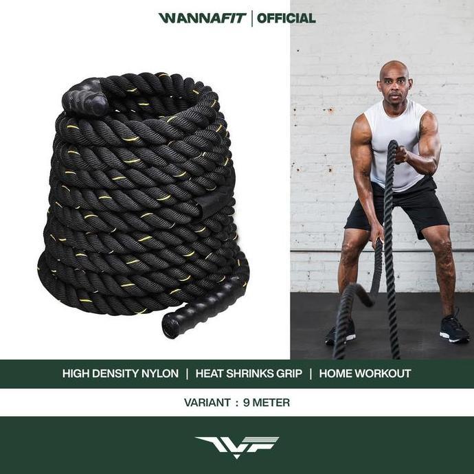 VATGUVOH WANNAFIT Battle Rope | Olahraga Tangan & Kaki | Alat Olahraga Rumah
