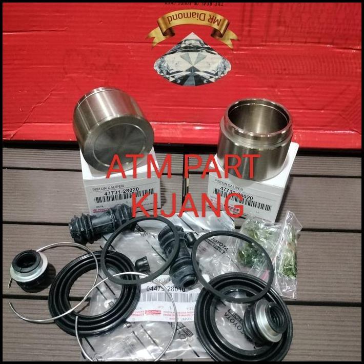 TERLARIS SEAL CALIPER KIT 1 SET+ PISTON CALIPER TOYOTA KIJANG KF-40 7K 1PAKET KIRI KANAN 
