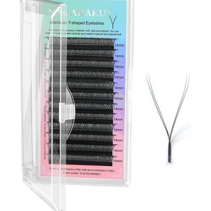 BONUS - BULUMATA YY Nagaraku Y shape/Nagaraku yshape/nagaraku Y lash Eyelash / HITAM / EYELASH / LAS