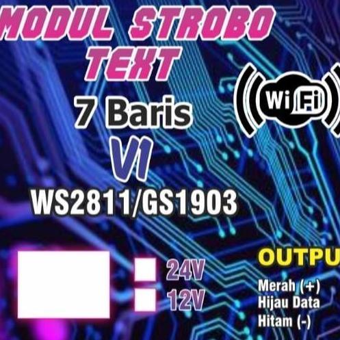 AMDOXTE modul Strobo running text 7 baris v1