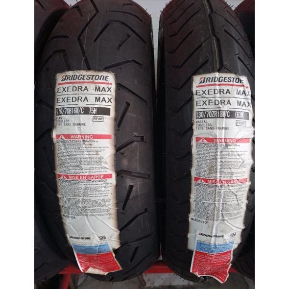 PAKETAN BAN LUAR BATTLAX EXEDRA MAX UKURAN 130/70-18 DAN 170/70-16 TUBELESS
