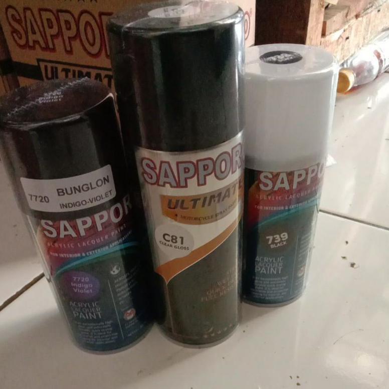 Paket Bunglon Saporo SAPPORO 7720 Indo Violet Ungu C81 739 Cat Semprot Spray Paint Motor Pilok Pilox