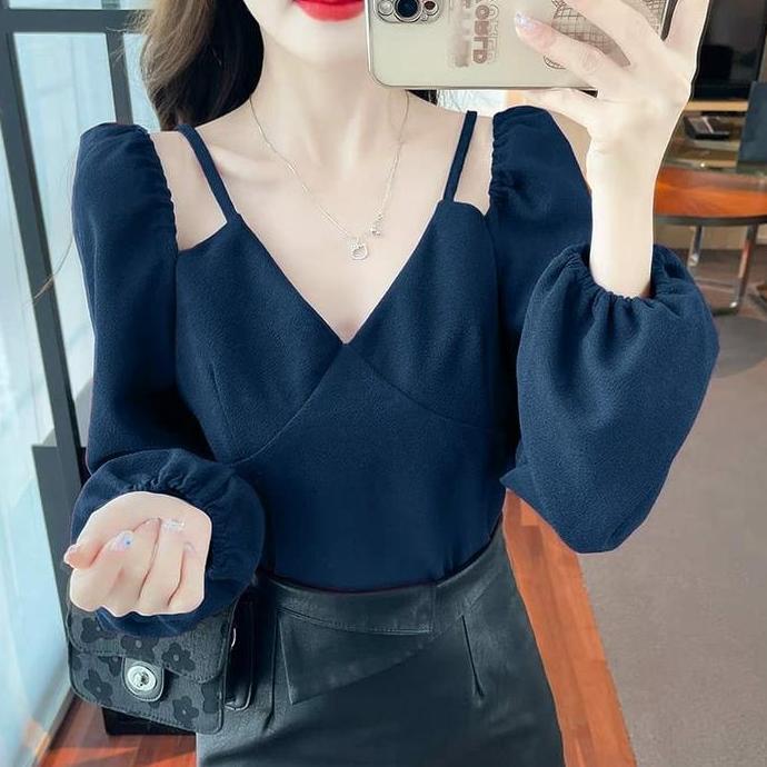 OVERAJA Blouse Eli / Blouse Ootd Atasan / Atasan Wanita Terbaru 2023 / Blouse / Baju Wanita Dewasa /