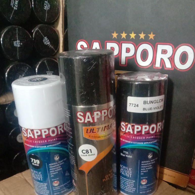 Paket Bunglon Saporo SAPPORO 7724 Blue Violet 739 C81 Cat Semprot Spray Motor Pilok Pilox Aerosol