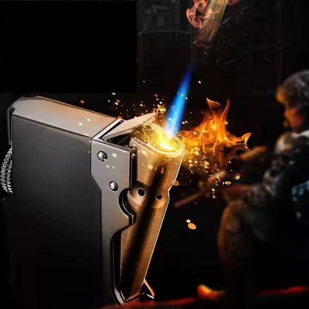 Korek Api Lighter Focus Vintage Jet Torch Metal Lighter Elegant Gift Box Unik Keren