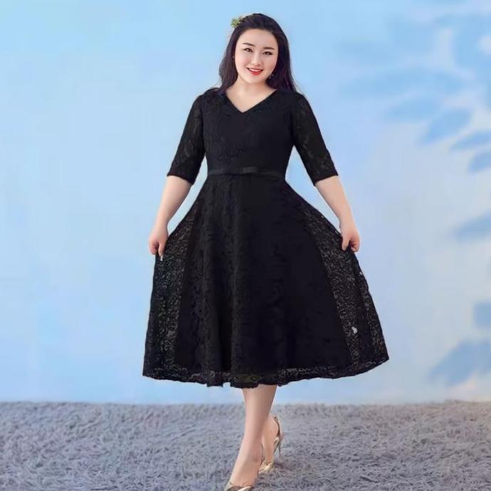 EFLUDOP Dress Lala Jumbo / Dress Brukat Big / Gaun Wanita Terbaru / Dress Import Terbaru / Gaun Wani