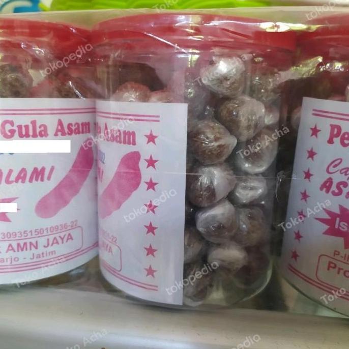 Permen Gula Asam Jawa Asli Permen Asem kemasan Toples (120 pcs)