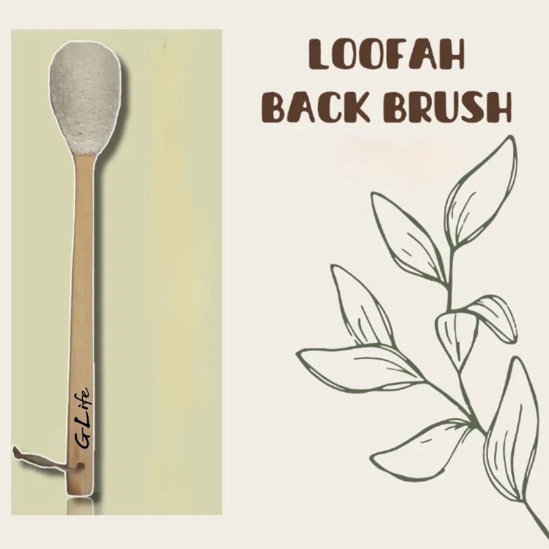 Loofah Back Brush Sikat Punggung Loofah Spons Mandi Loofah Natural Eco Friendly