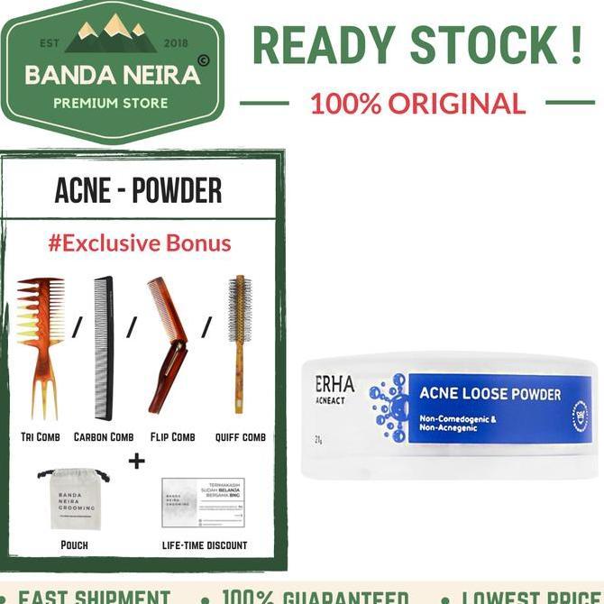 PRODUK FAVORIT - ERHA ACNEACT Acne Loose Powder / Bedak Tabur Wajah Berjewarat