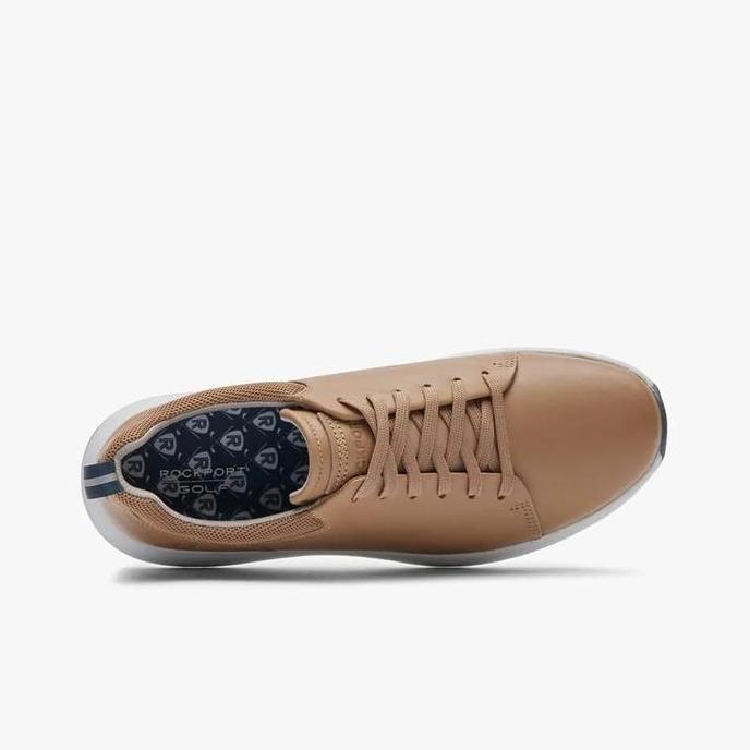 Ready ROCKPORT TS Golf Lace to Toe Original Sepatu Golf Wanita Leather Waterproof - Taupe