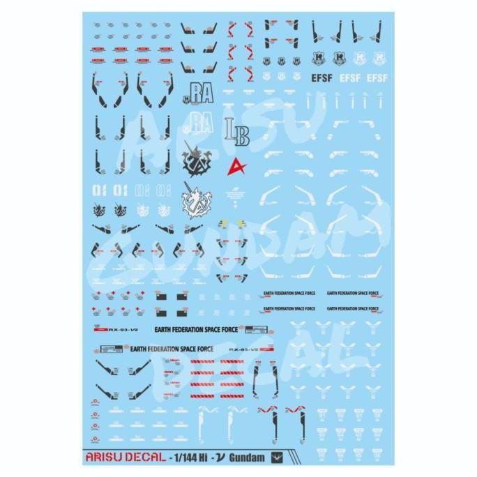 Water Slide Decal Hi-v Hi Nu Gundam Hi v HG RG 1/144 Arisu Decal