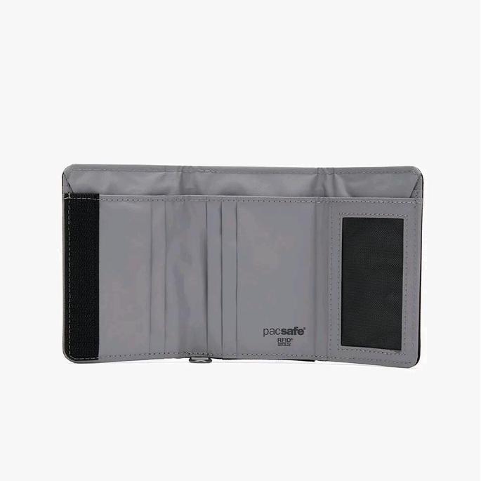 Ready Pacsafe RFIDSafe RFID Blocking Trifold Wallet Original Dompet Pria - Jet Black