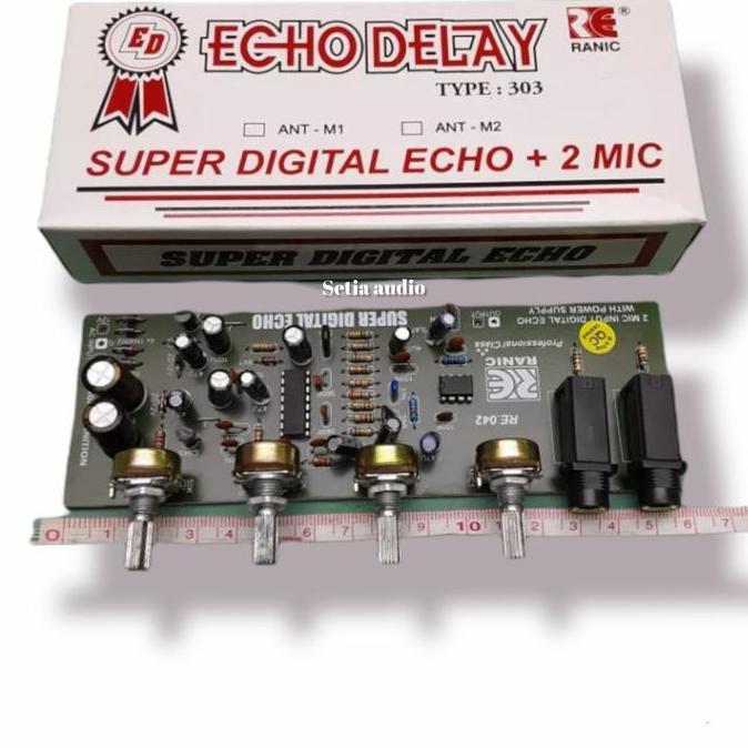 KOQOZIE kit echo delay 2 mic 4 potensio+regulaor