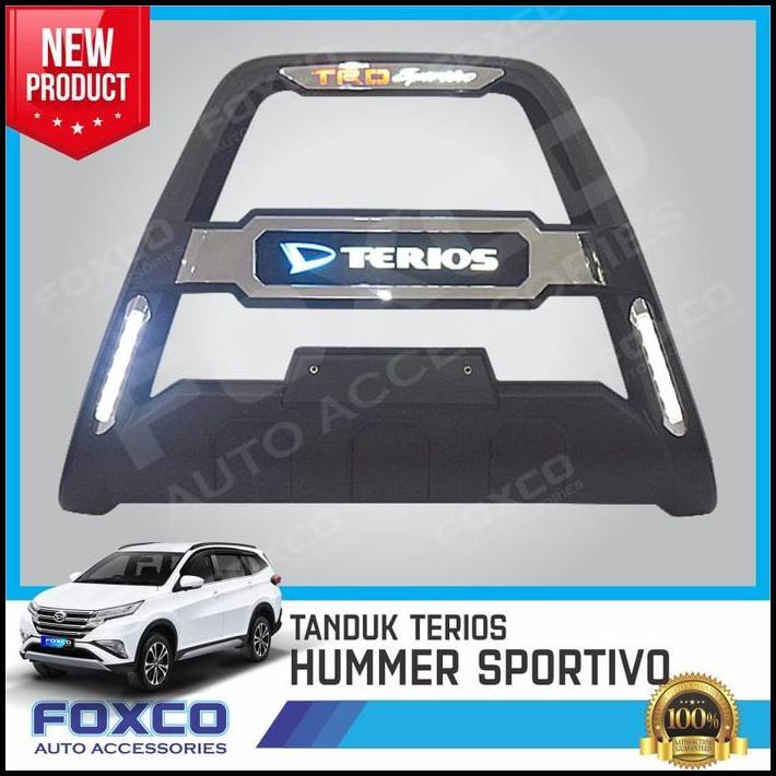 TERLARIS TANDUK DEPAN HUMMER MOBIL TERIOS WITH LED DRL FOXCO 