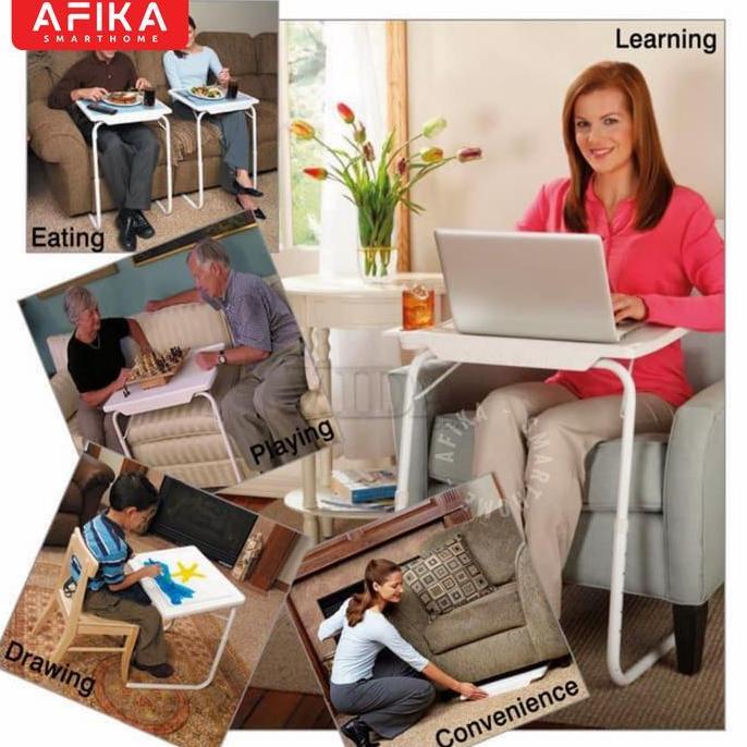 JANST Meja Laptop Lipat Portable Meja Belajar Tinggi Dapat Disesuaikan