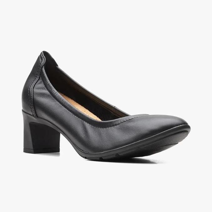 Ready CLARKS Neiley Pearl Original Sepatu Heels Wanita Leather - Black