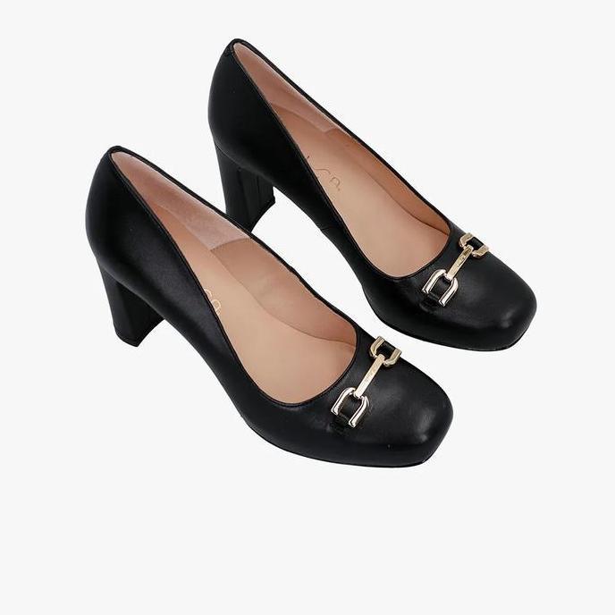 Ready UNISA NARON By Linea Original Sepatu Heels Wanita Leather - Black