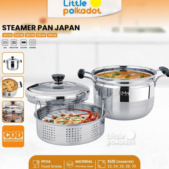 ZCXVC Panci kukusan tutup kaca ukuran besar Panci Kukus 2 Susun Panci Kukus Stainless Steel Dandang 