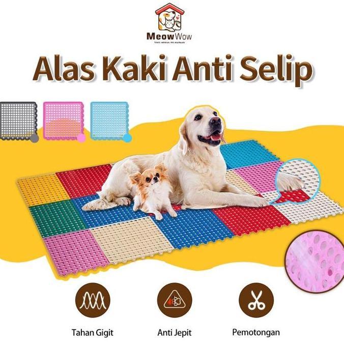 LETTER1 MEOWWOW Karpet Alas Kandang Anjing Kucing / Alas Kandang Kucing Karpet Karet Interlock