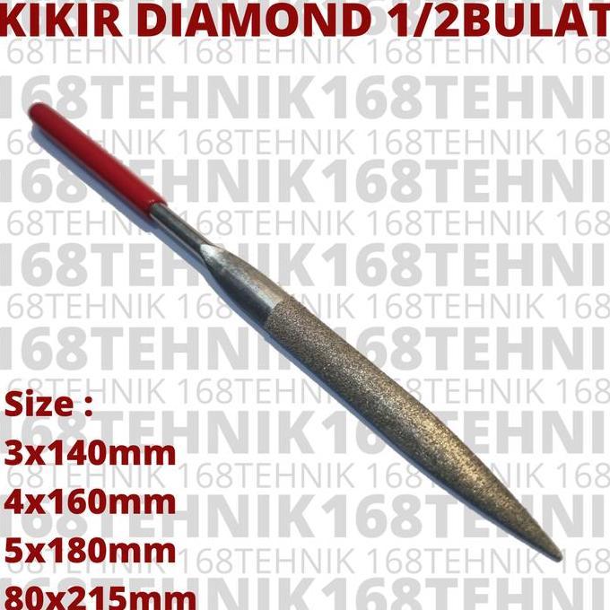 KIKIR 5X180 BENTUK SETENGAH BULAT / DIAMOND FILE / KIKIR DIAMOND