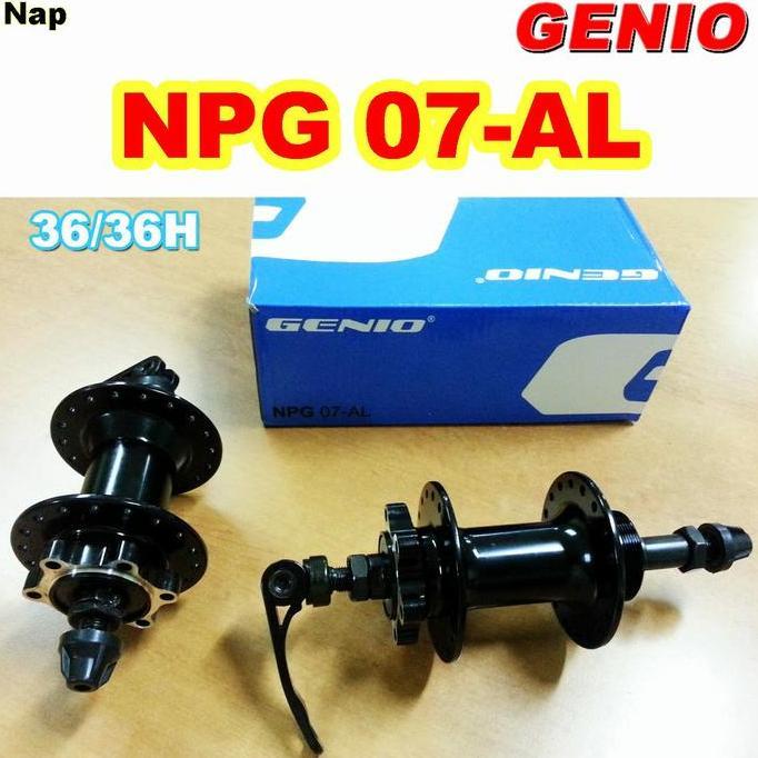 hub freehub GENIO NPG 07 AL 36H 36 hole 6bolt discbrake QR quick release ulir drat sepeda mtb lipat