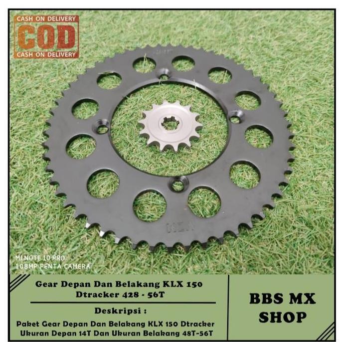 Gear Depan dan Belakang KLX 150 Dtracker 56T