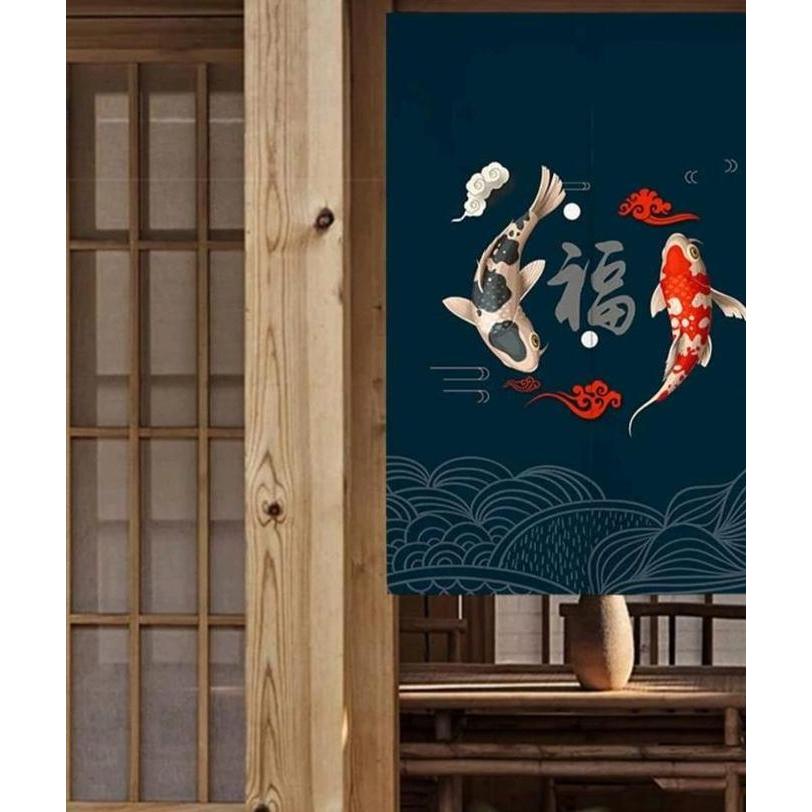 Ready Noren Tirai Pintu Jepang import, Gorden Tirai Jepang, Gorden jendela Kain Katun Curtain