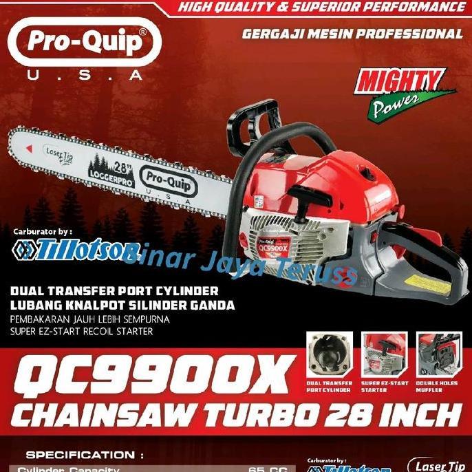 Ready Mesin Potong Kayu Pro Quip Turbo QC 9900X # Chainsaw Turbo Pro Quip 28