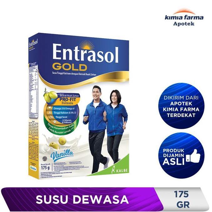 ENTRASOL GOLD VANILA 175 GR / SUSU DEWASA / KIMIA FARMA