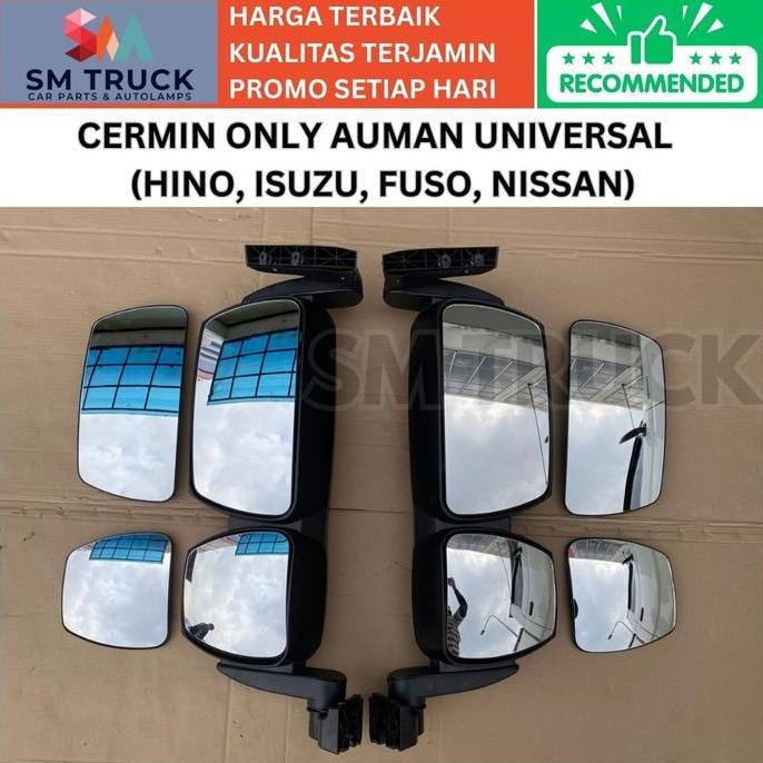 (Cermin Only) Kaca Spion Serep Spion Truk Auman Modifikasi Hino Lohan Dutro Isuzu Giga Elf Canter Fu