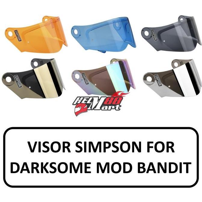 Visor SIMPSON Darksome/ Mod Bandit - Kaca Helm Simpson
